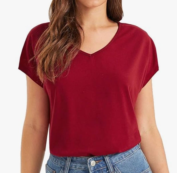 Women V Neck T Shirt